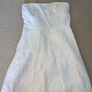 Jcrew strapless white dress
